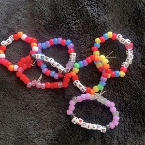Pride homemade Kandi bracelets set
